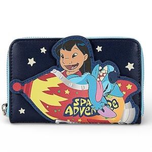 Loungefly Lilo & Stitch Space Adventure Glow in the Dark Zip Wallet - NWT